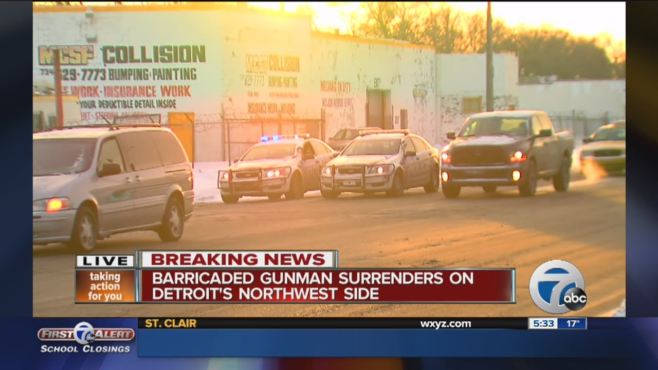 Barricaded Gunman Surrenders On Detroit's Northwest Side - YouTube