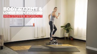 20 Min Bodyweight & Lower Body-Focused Mini Stepper Workout