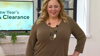 Susan Graver Modern Essentials Liquid Knit 3/4 Sleeve Tunic on QVC