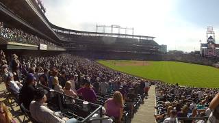Coors Field views from down the first base line outfield seats