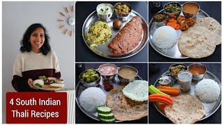 4 recetas de thali vegetariano | Recetas de thali para invitados al estilo de un restaurante | Th...