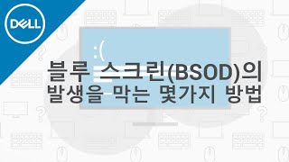 [DELL] 블루스크린이 다시는 표시되지 않도록 하기 위한 몇가지 방법