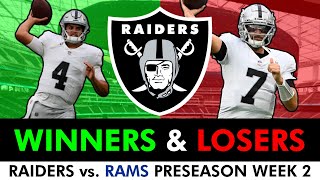 Raiders Preseason Week 2 Winners & Losers Against The Rams Ft. Aidan O’Connell, Brian Hoyer