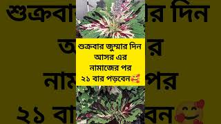 শুক্রবার জুম্মার দিন আসর এর নামাজের পর ২১ বার পড়বেন #allahuakbar #islamicvideo #viral #learn #shorts