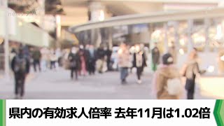 千葉県内の有効求人倍率 2024年11月は1.02倍 3か月連続で1倍上回る（2025.01.06放送）