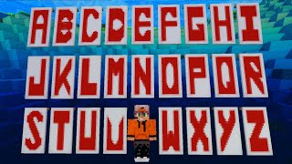 Minecraft Banner Alphabet Tutorial! Letter Banners in Survival