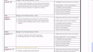 Creating an Online Course Schedule