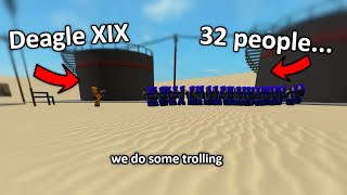 how many people does it take to stop a deagle xix