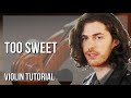 How to play Too Sweet by Hozier on Violin (Tutorial)