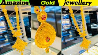 new gold necklace design 2022 | bridal gold earrings designs 2022 | gold jewellery new design