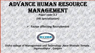 Factor affecting recruitment@AHRM