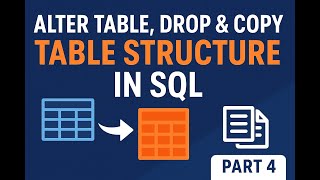 ALTER TABLE, DROP & Copy Table Structure in SQL | MySQL Tutorial (Part 4)