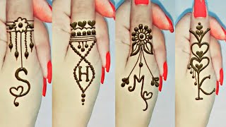 A Letter Mehndi Design Beautiful Letters Mehndi Design By Kasak Rajput