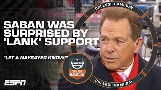 Coach Saban clarifies origin of Alabama's LANK rallying cry 😅 | College GameDay