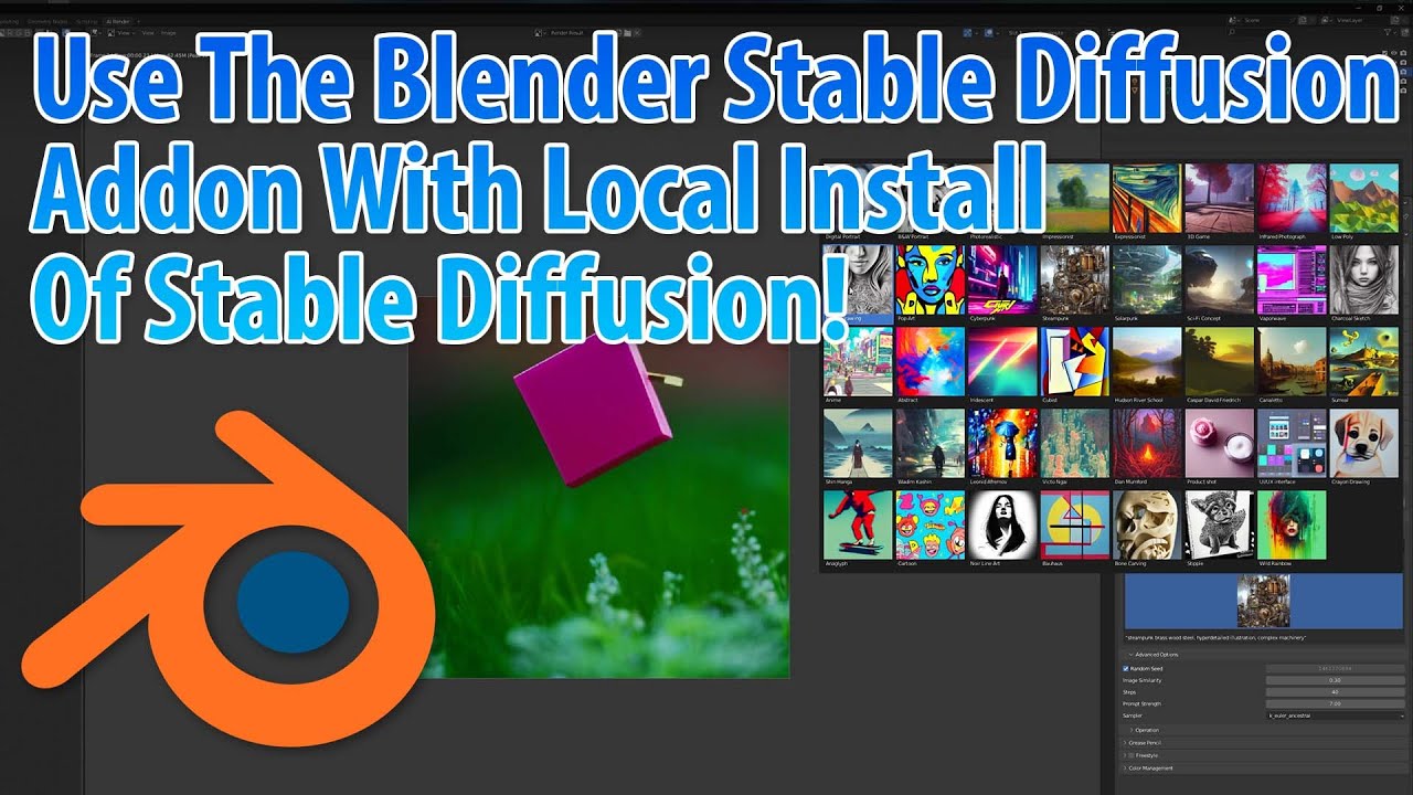 Running Stable Diffusion Locally With Blender Addon - YouTube