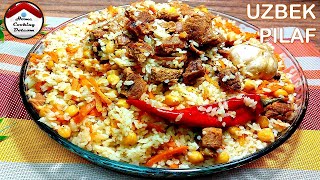 Uzbek Pilaf | Rice Pilaf Recipe | By Home Cooking Dotcom.