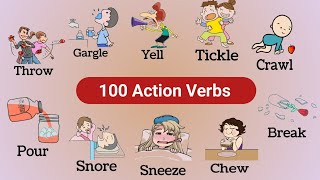 100 Action Verbs || Action Verbs in English with Pictures || English Vocabulary : Action Verbs