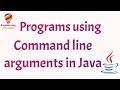 Command line arguments programs in Java