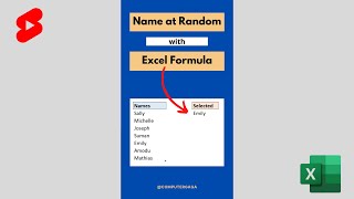 Return Name at Random from List | Excel Formula #shorts