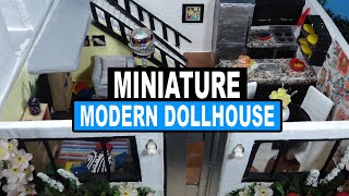 Miniature Modern Cardboard Dollhouse