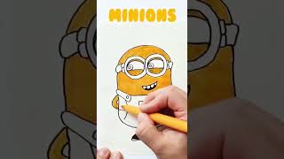 How to Draw Minions Step by Step Easy  #shorts #minion