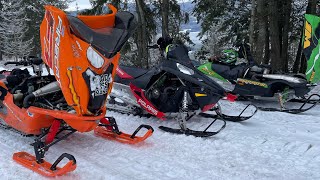 Overheating sleds at hunters range Enderby BC