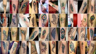 Mor Pankh tattoo design ideas|| peacock feather tattoo design photos || #morpankh #krishna #image