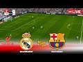 🔴LIVE : Real Madrid vs Barcelona | Spain La Liga 24/25 | El Clasico Full Match | PES Game Simulation