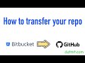 How To Import Repository From BitBucket To Github Preserve Commit History