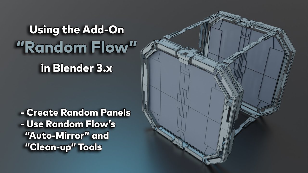 Using The Blender Add On Random Flow To Create Random Panels Blender