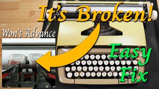 Fix Carriage and Ribbon Not Advancing 1975 Smith Corona Galaxie Twelve Typewriter