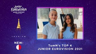 My TOP 4 (so far) (NEW: 🇲🇹) || Junior Eurovision Song Contest 2021
