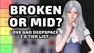 Love and Deepspace 3.0 Companion Tier List