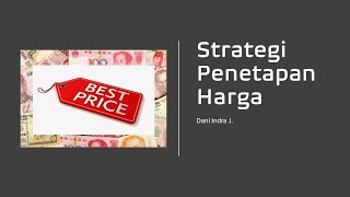 Strategi Penetapan Harga