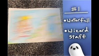 500 Drawing Prompts | Prompt #1 (Waterfall \u0026 Wizard Staff) | Galaxy Animations