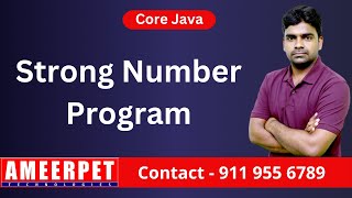 Strong Number Program using While Loop | By Srinivas | Ameerpet Technologies