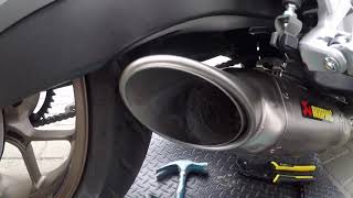 Honda CB650R Akropovic Racing S H6R11 AFT Baffle Removal