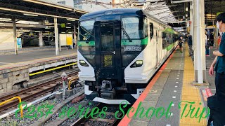 E257系OM-93編成　団体修学旅行　上野駅発車