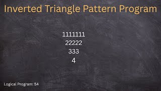 Inverted Triangle pattern program using java language, Star pattern program inverted triangle
