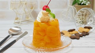 【材料2つ】電子レンジで作るみかんゼリー 【2 ingredients】Mandarin orange jelly made in the microwave