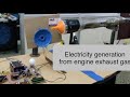 Electricity Generation Using Engine Exhaust Gas mechanical Engineering final year Project