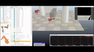 Basic Bug 2 algorithm on V-rep