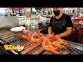 Eating at a Seafood Market in Bangkok Thailand | Salmon, Prawns, Lobster, Tiger shrimp