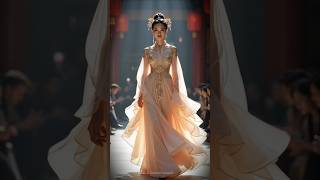 Korean Elegance Meets Ancient Fashion – A Stunning Runway Moment! 👘✨  #runway