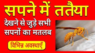 Sapne me tataiya dekhna | Seeing Yellow  Wasp in dream | Tataiye ka Sapna dekhna kaisa hota hai