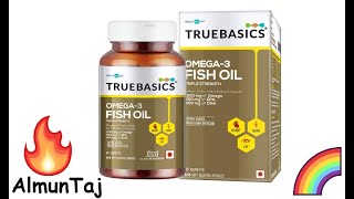 TrueBasics Omega-3 Fish Oil Triple Strength with 1250mg of Omega (560mg EPA \u0026 400mg DHA) for Healthy