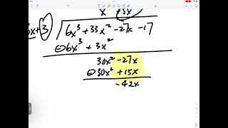 [Alg2] Polynomial Long Division - Example 2 (Normal)