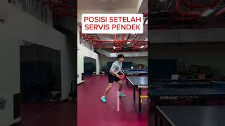 POSISI YANG BENAR SETELAH SERVIS TENIS MEJA #pingpong #tenismeja #tabletennis