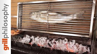 Sea bass grilled recipe on charcoal grill (EN subs) | Grill philosophy