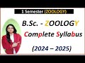 B.Sc. 1st Semester Syllabus in Zoology | 2024 - 2025 | Syllabus By Khushi Mam